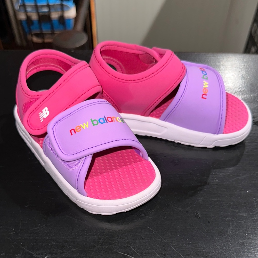 New Balance Pink and Purple Sporty Sandals